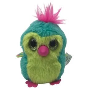 Hatchimals Bird Plush 3'' Keychain Backpack Clip Stuffed Animal Teal Green Pink